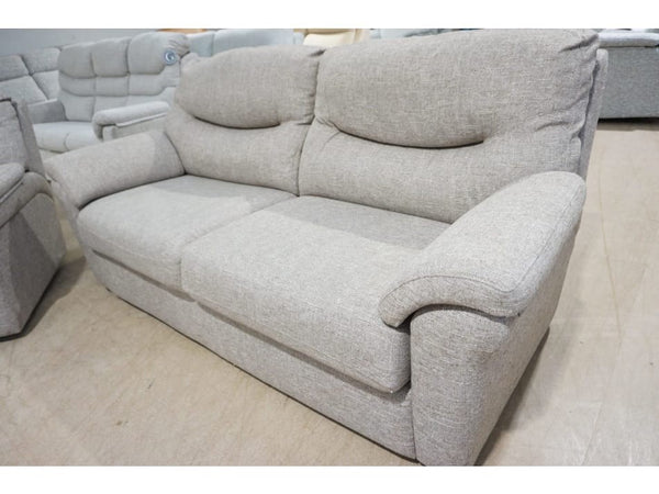G Plan Washington dapple sparrow fabric standard pair of 3 seater sofas4