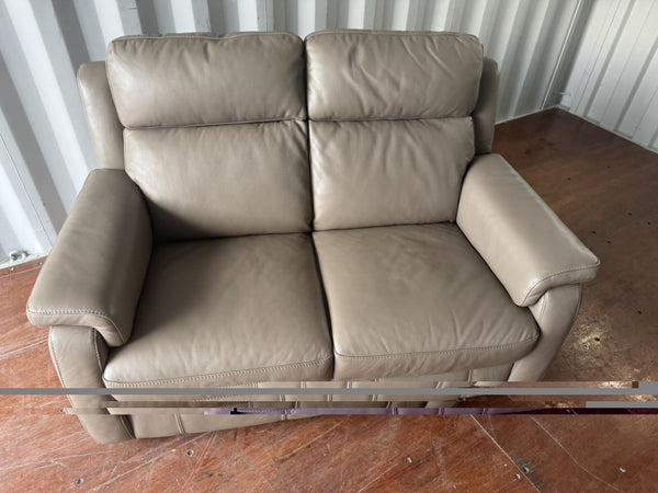 Furniture Village Nicolleti Taupe Leather 2 Seater Sofa Static9