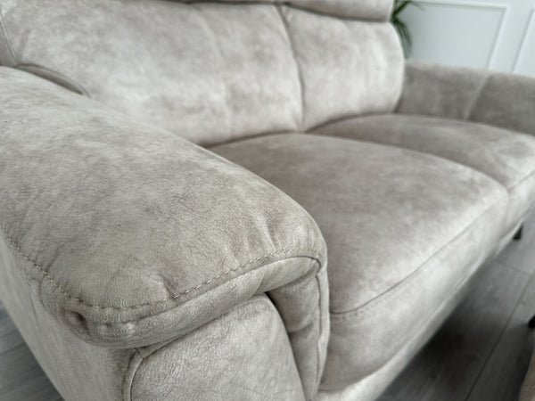 Furniture Village Contempo 2 Seater Sofa Champagne Soft Fabric Fast Delivery13