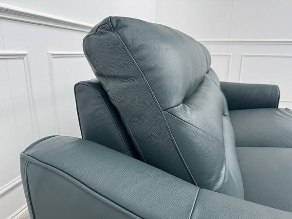 LAZYBOY MONZA STATIC 2 + 3 SEATER POWER RECLINER SOFA SET IN PETROL LEATHER14