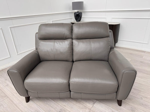 Furniture Village Zen Grey Leather Static 3 Seater  + Recliner 2 Seater Sofa Set20