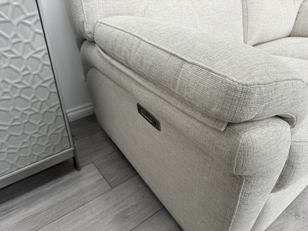 G Plan Seattle Cream Fabric 2+2 Seater Power Recliner Sofa Set7