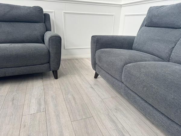 Furniture Village Zen Grey Fabric 3 &2 Seater Sofa Set12