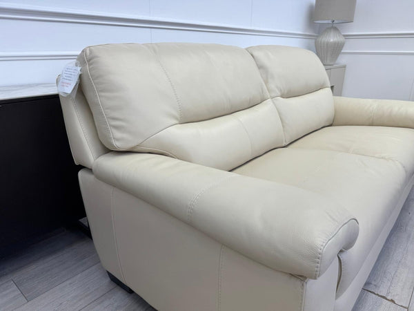 Furniture Village Hetty 3 +2 Seater Sofa Set in Cream/Off White Leather3