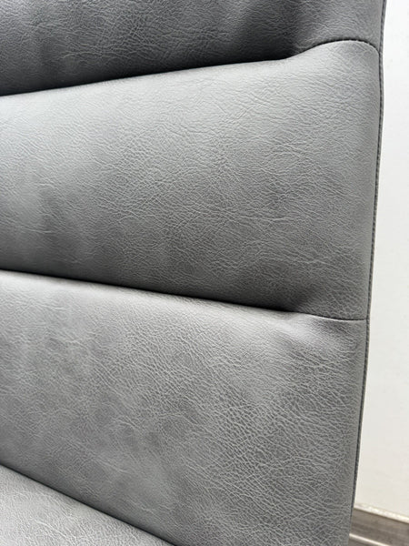 Furniture Village Njord Grey Leather Swivel Dining Chair10