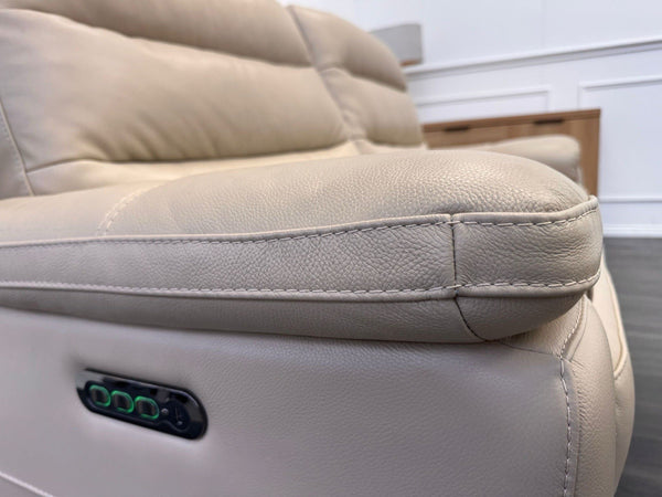 Furniture Village Nimbus 3 Seater Sofa Pwr Recliner+headrest+lumbar Taupe2