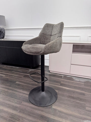 FV Kiara Ash Grey Fabric Swivel Barstool Adjustable Pedestal (Choose Quantity)0