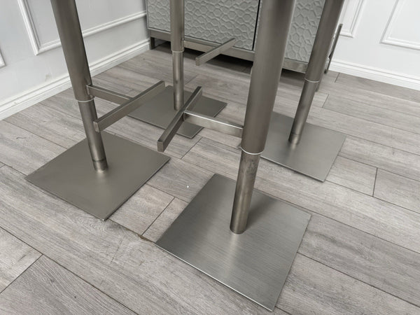 Furniture Village Grigio Set Of 4 Grey Suede Swivel Barstools Chairs6