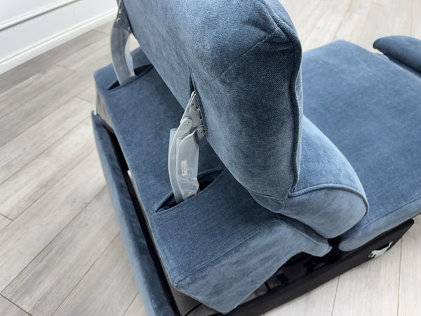 Sofology Plaza Middle Section Power Recliner & Headrest Chenille Denim Blue5