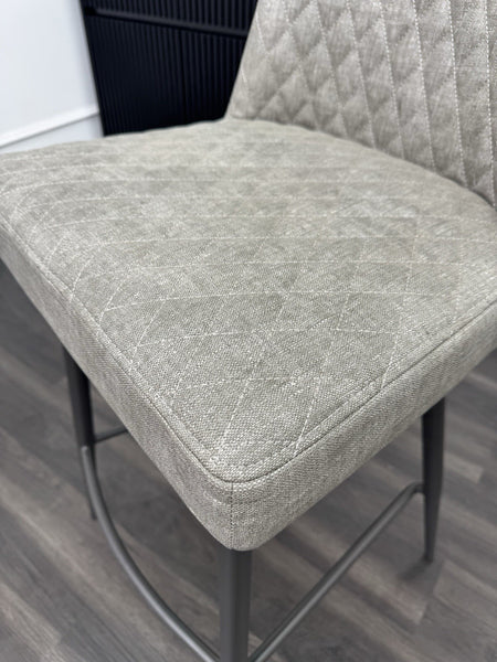 Furniture Village Earth light grey leather standard dining barstool (Pre-sale)3