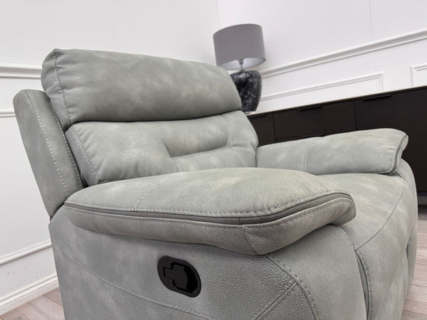 DFS Foster Manual Recliner Armchair Grey Velvet11