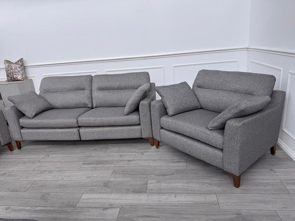 Furniture Village UNIQA Grey Fabric 3 & 2 & 1 Seater Power Recliner Sofa Set15