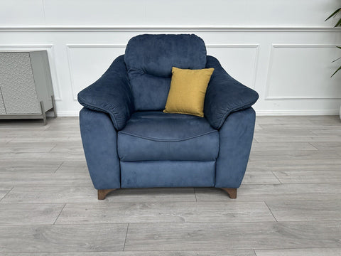 G Plan Jackson Standard Armchair Stingray Indigo Fabric RRP £1,5990