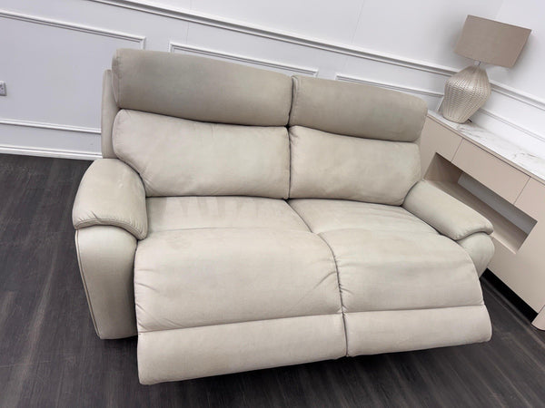 LA Z BOY Winchester Power Recliner 3 Seater Sofa In Beige Fabric Power Headrest14