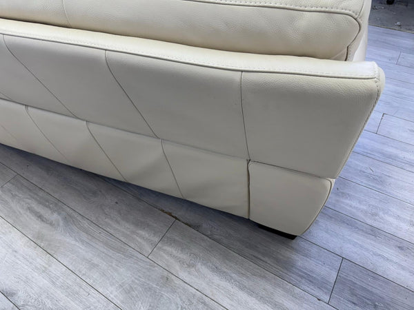 Furniture Village Hetty 3 + 3 Seater Sofa Set in Cream/Off White Leather7