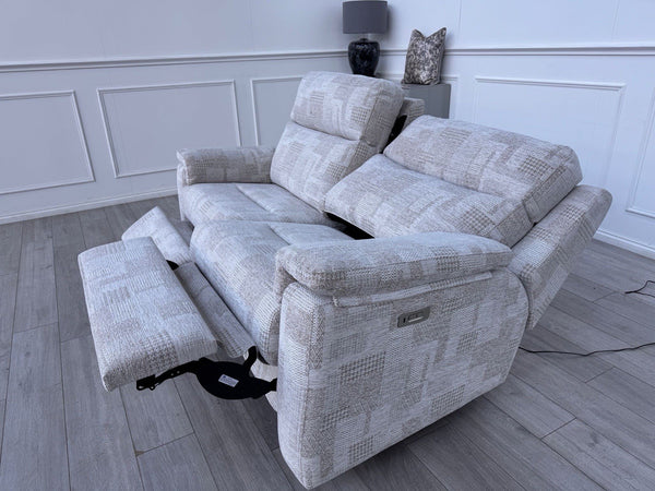 G Plan Thornbury 3 Seater Sofa Patterned Beige Fabric Power Recliner6