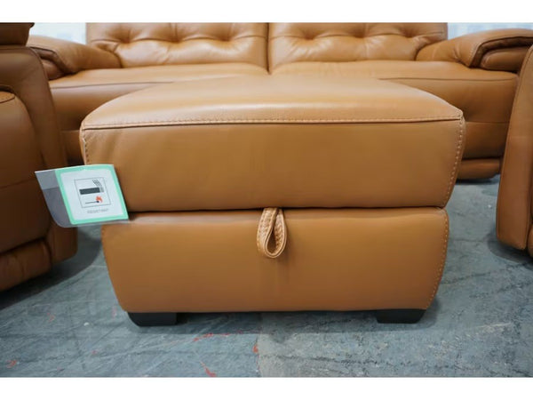 Furniture Village Brescia brown leather power recliner 3 + 2x armchairs sofa set3