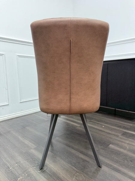 Furniture Village Earth brown faux leather standard dining chair (Pre-sale)8