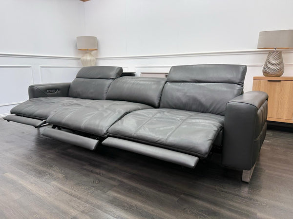 Sofology Marvella Power Recliner Large 4 Seater Sofa Charcoal Leather19