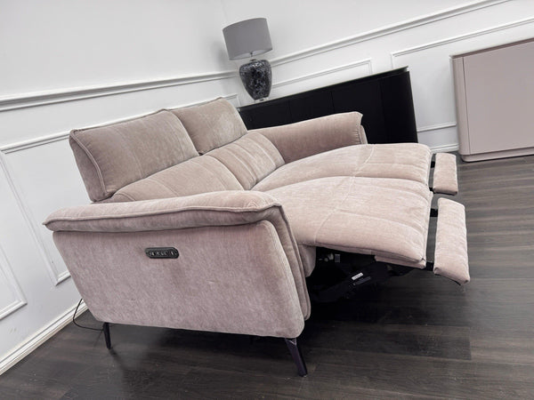 FV Jude 2 Seater Beige Chenille Power Recliner Sofa with Telescopic Headrests15