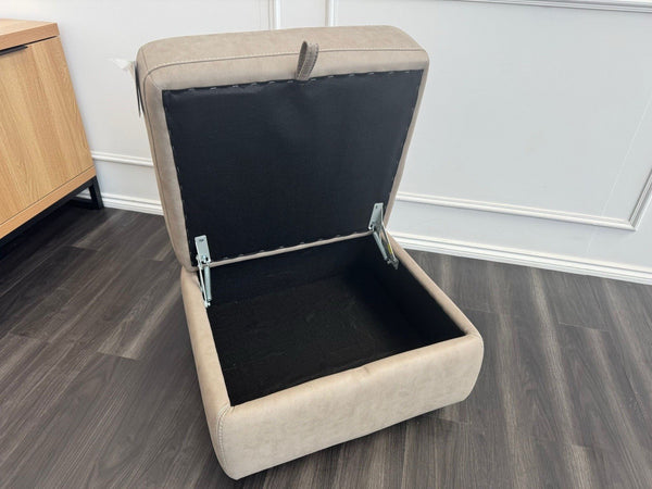 Furniture Village Contempo Beige Fabric Storage Footstool1