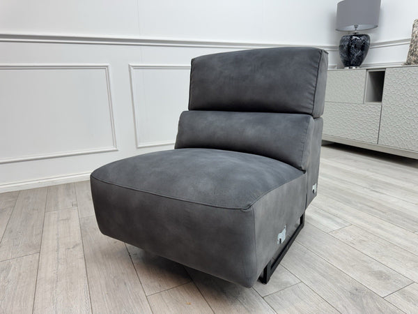 Sofology Dakota Middle Section Dark Grey Velvet Fabric6