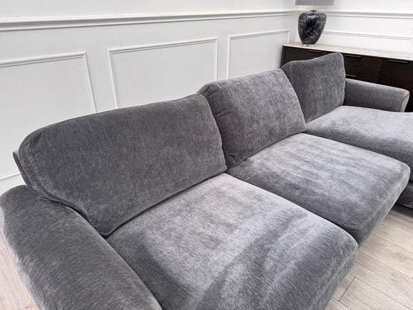 DFS Sydney RHF Corner Sofa Chaise End Charcoal Grey Chenille13