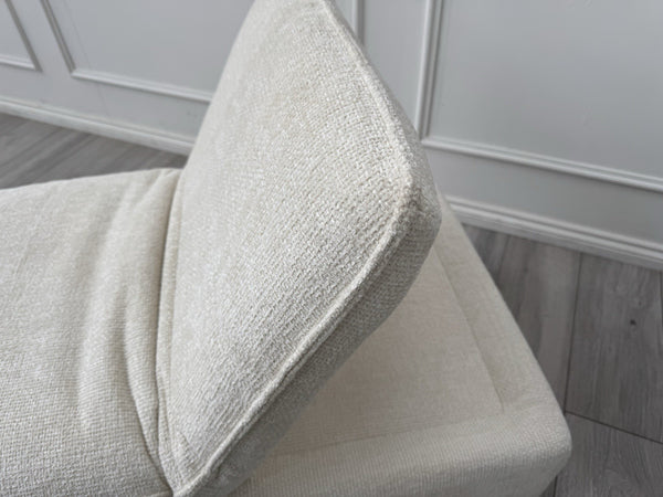 Furniture Village Starlight White Fabric Large Footstool Adjustable Chair4