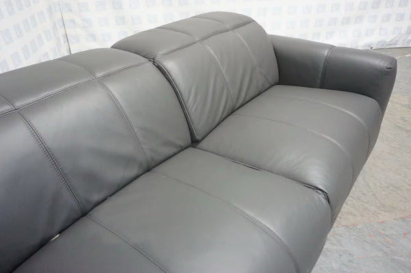 Furniture Village 3 Seater Sofa Power Recliners & Headrests Charcoal Leather3