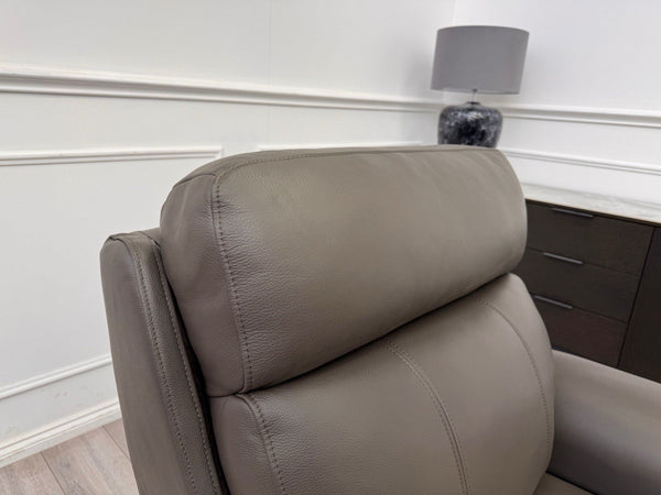 DFS Lift and Rise Electric Power Recliner Armchair Grey Genuine Leather1