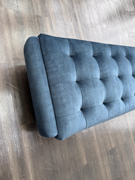 Furniture Village Rene Heritage Airforce Fabric Large Footstool3