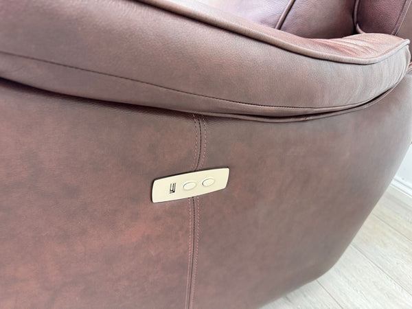 Parker Knoll Boston Burgundy Leather Power Recliner 3+2 Seater Sofa RRP £40999