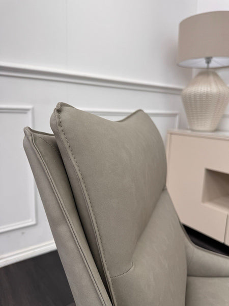 Furniture Village Catalina Taupe Leather Swivel Dining Chair (Pre-sale)3
