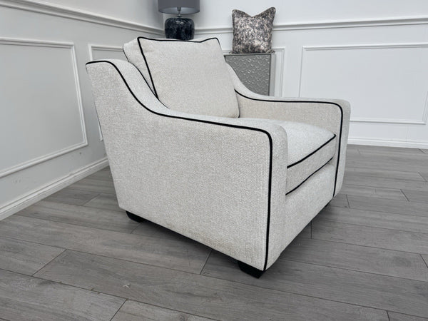 Furniture Village Celine Ivory Cream Woven Fabric Static Armchair14