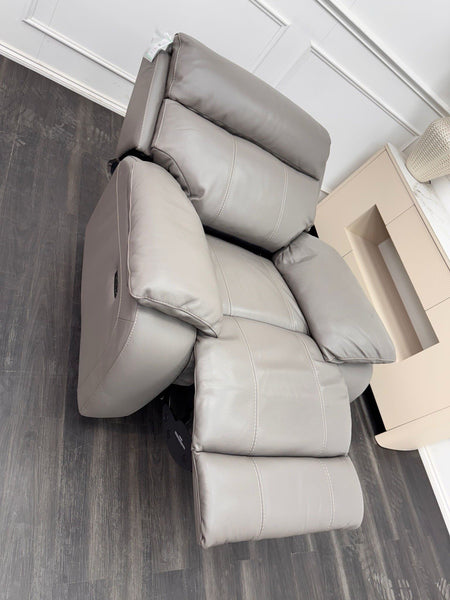 Furniture Village Moreno Grey Leather Armchair Electric Power Recliner5