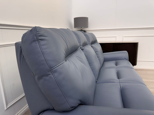 Parker Knoll Hudson 23 Roma Storm Leather Static 3 Seater Sofa RRP £41603