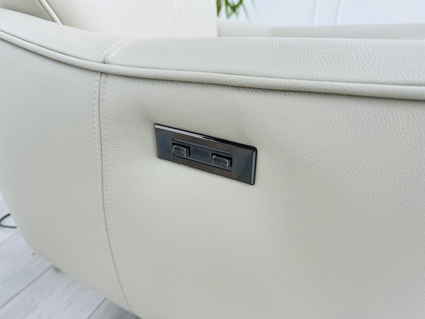 New Gillies Trent TVCH TV Reclining Chair, Feather Grey Genuine Leather RRP£199912