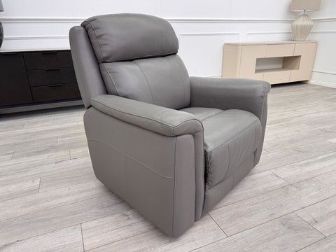 LAZY BOY PARIS Static Armchair In Grey Leather0