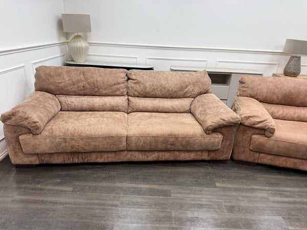 Sofology Santino 3 + 2 Seater Brown Tan  Aniline Leather Sofa Set23