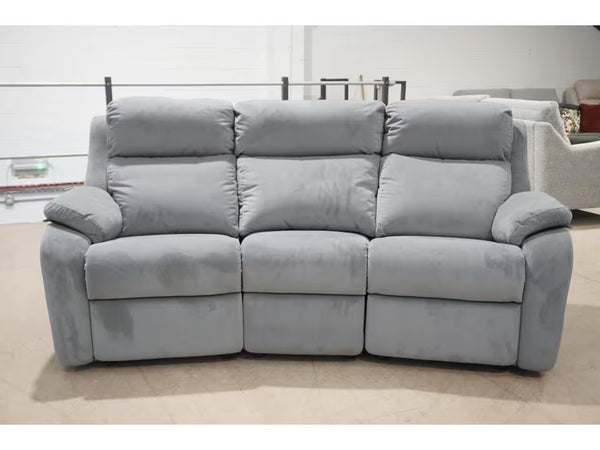 G Plan Kingsbury dark grey velvet fabric standard 3 seater curved sofa4