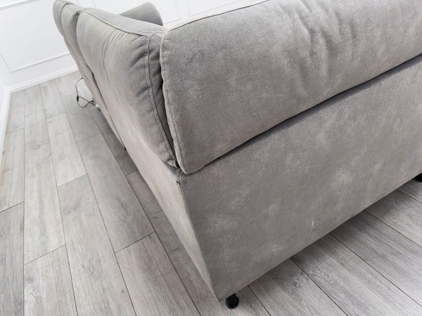 Sofology Missouri Corner Sofa In Silver Grey Fabric Power Recliner + Headrest8