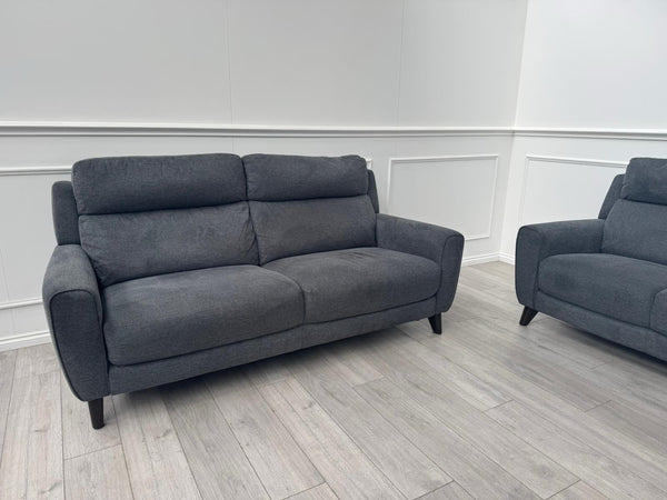 Furniture Village Zen Grey Fabric 3 &2 Seater Sofa Set15