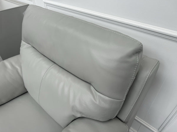 Furniture Village Light Grey Leather Sofa 3 Seater & Armchair Sofa Set12