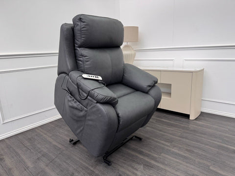 G Plan Kingsbury Cambridge Petrol Blue Power Rise And Recliner Armchair Headrest0