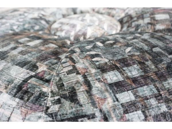 Duresta designer patterned fabric large circular footstool2