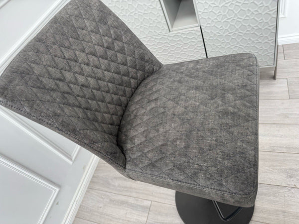 Furniture Village Earth Set Of 4 Dark Grey Dining Barstools Lift Pedestal6