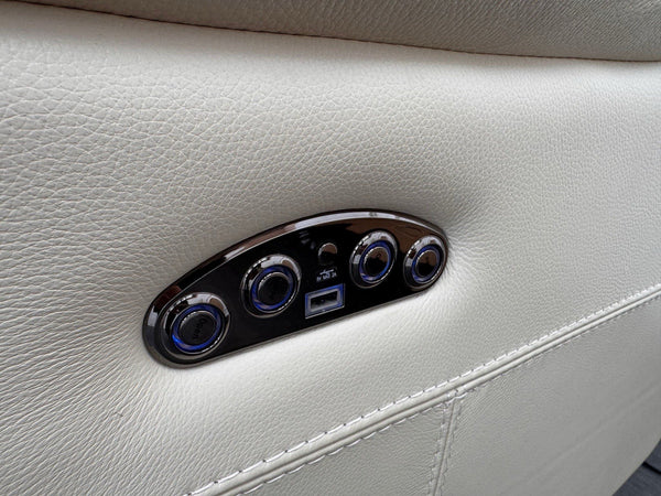 Furniture Village Komodo 3 & 2 Seater Sofa Set Power Recliner Cream Leather11