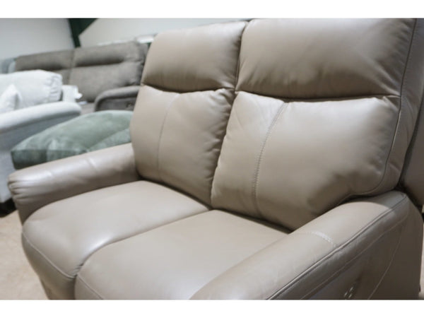 Furniture Village Taupe Leather Power Recliner 3 & 2 Seater Sofa Set4