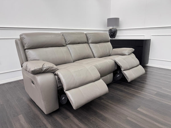 Furniture Village Moreno Power Recliner 3 Seater Sofa Grey Leather16