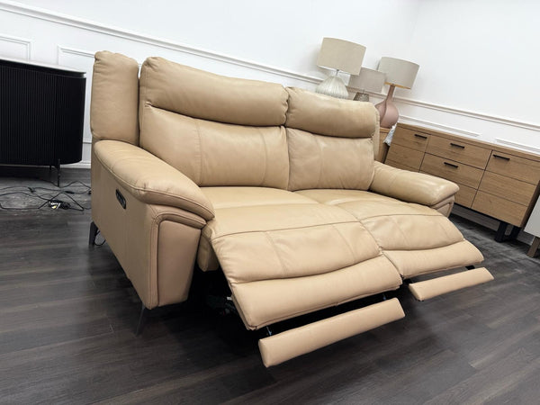 DFS Wren Power Recliner 3 Seater Sofa In Taupe Leather1